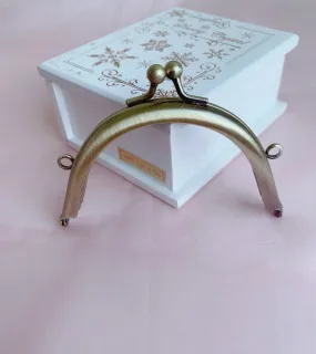 9.2cm (4") Bronze Purse Frame Glue In Style 9.2cm x 5cm