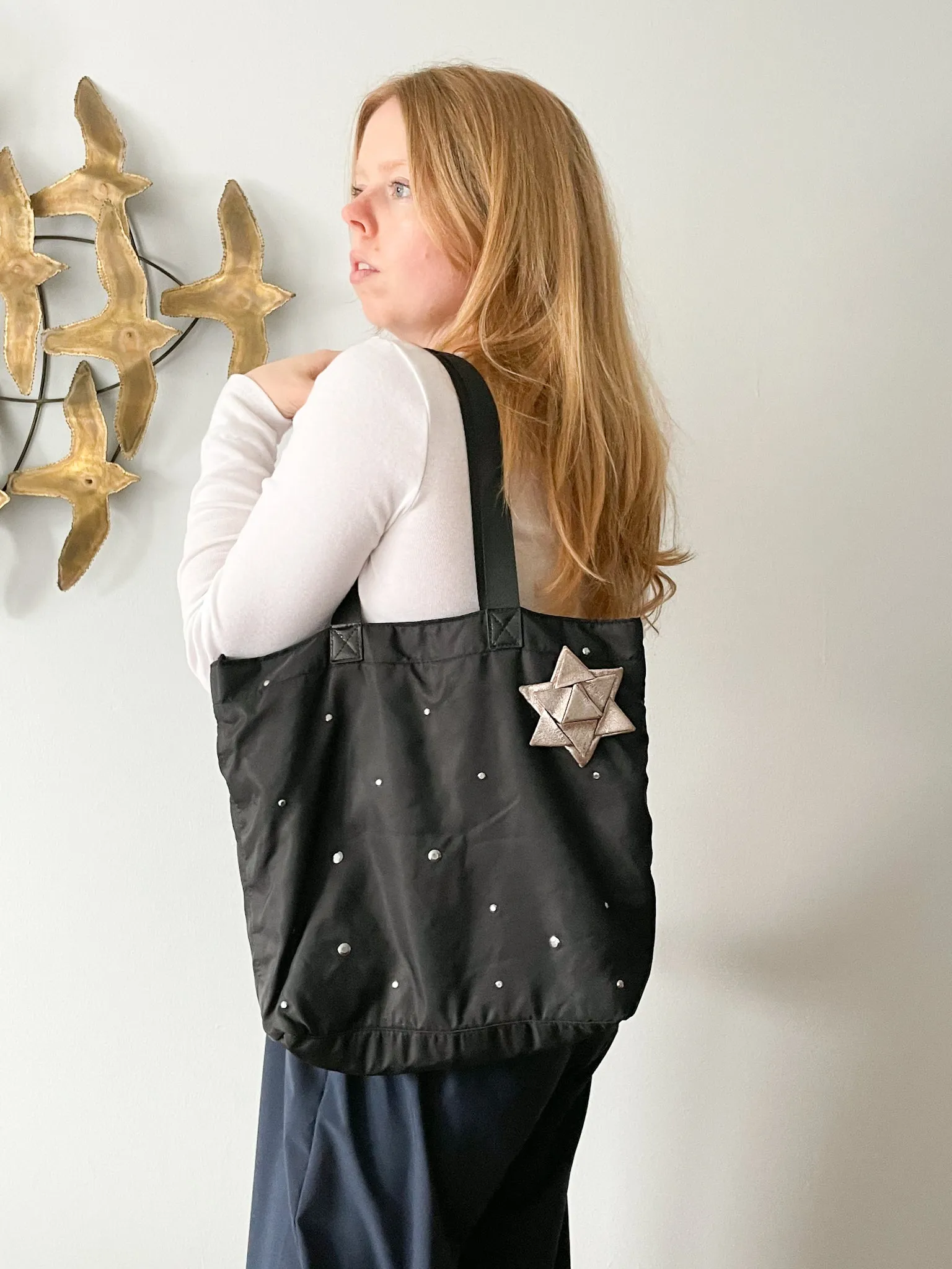 Bath and Body Works Black Zippered Tote Bag