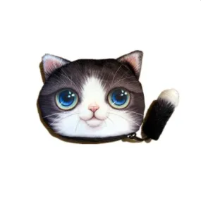 Cat Purse with Tail Black