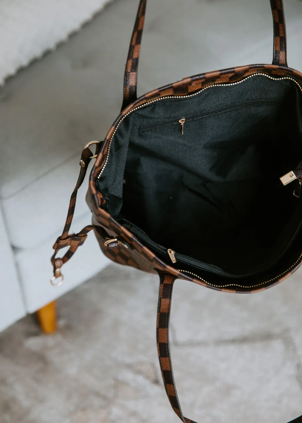 Chic Success Checkered Handbag
