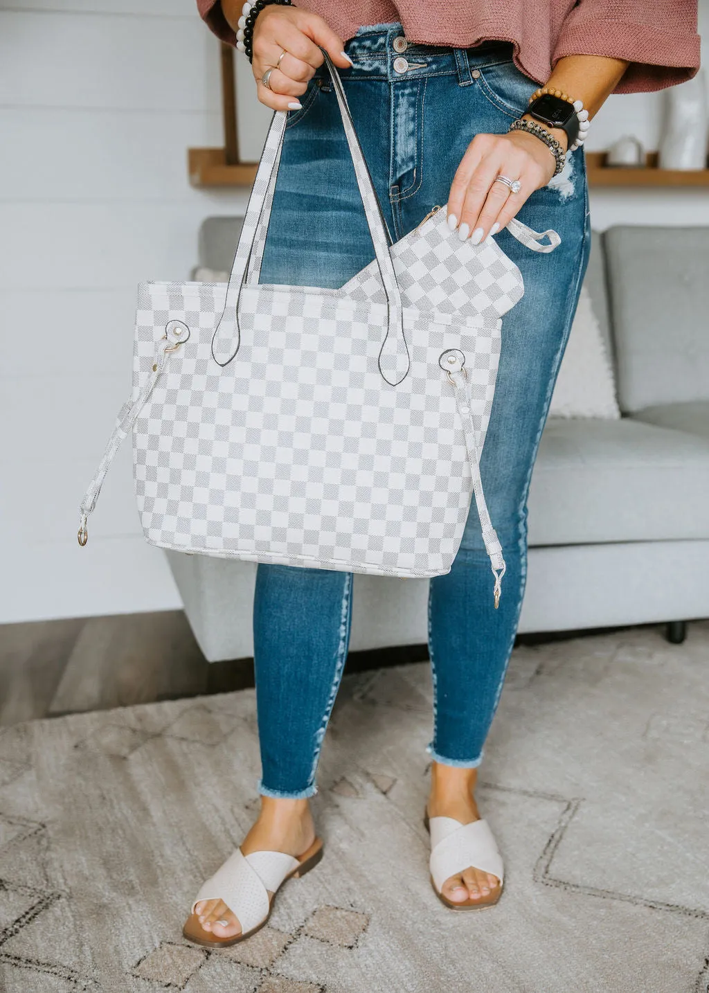 Chic Success Checkered Handbag