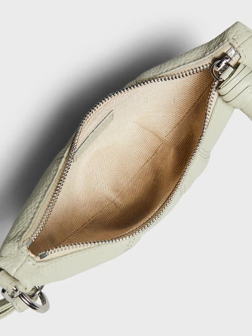 Croissant Coin Purse Necklace in Light sage