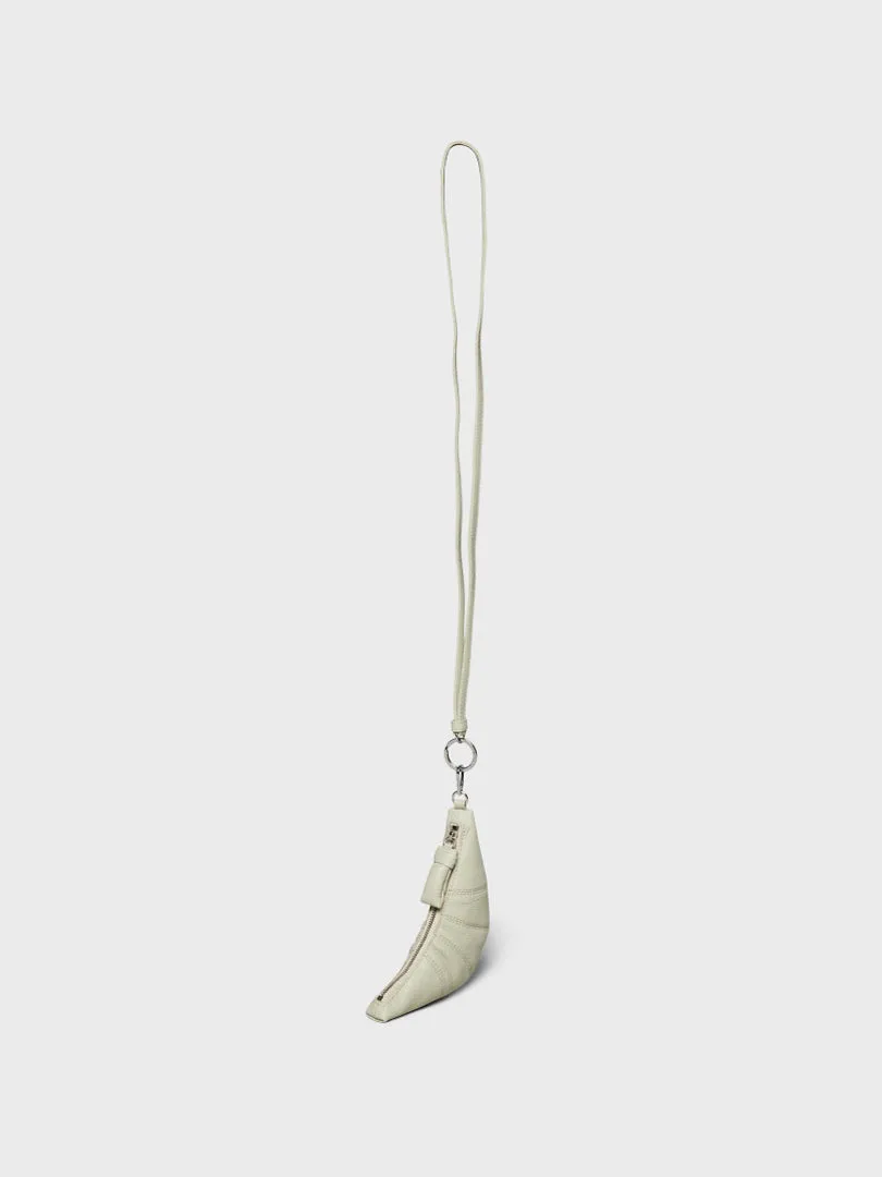 Croissant Coin Purse Necklace in Light sage