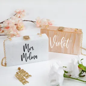 Customized Acrylic Box Clutch Bag