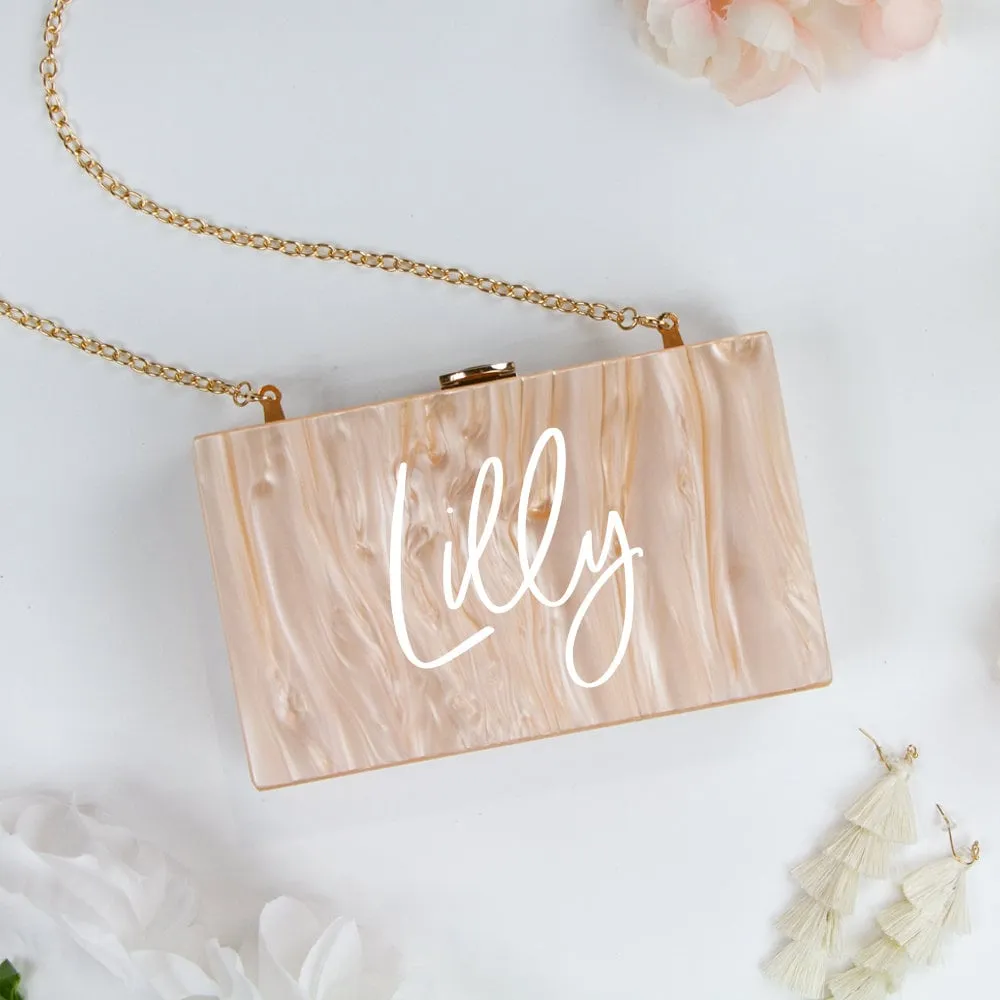 Customized Acrylic Box Clutch Bag
