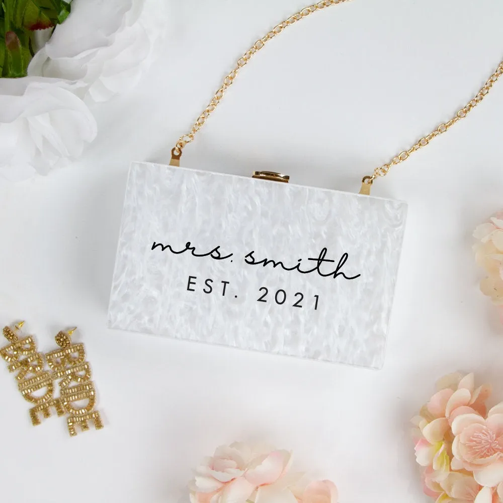 Customized Acrylic Box Clutch Bag