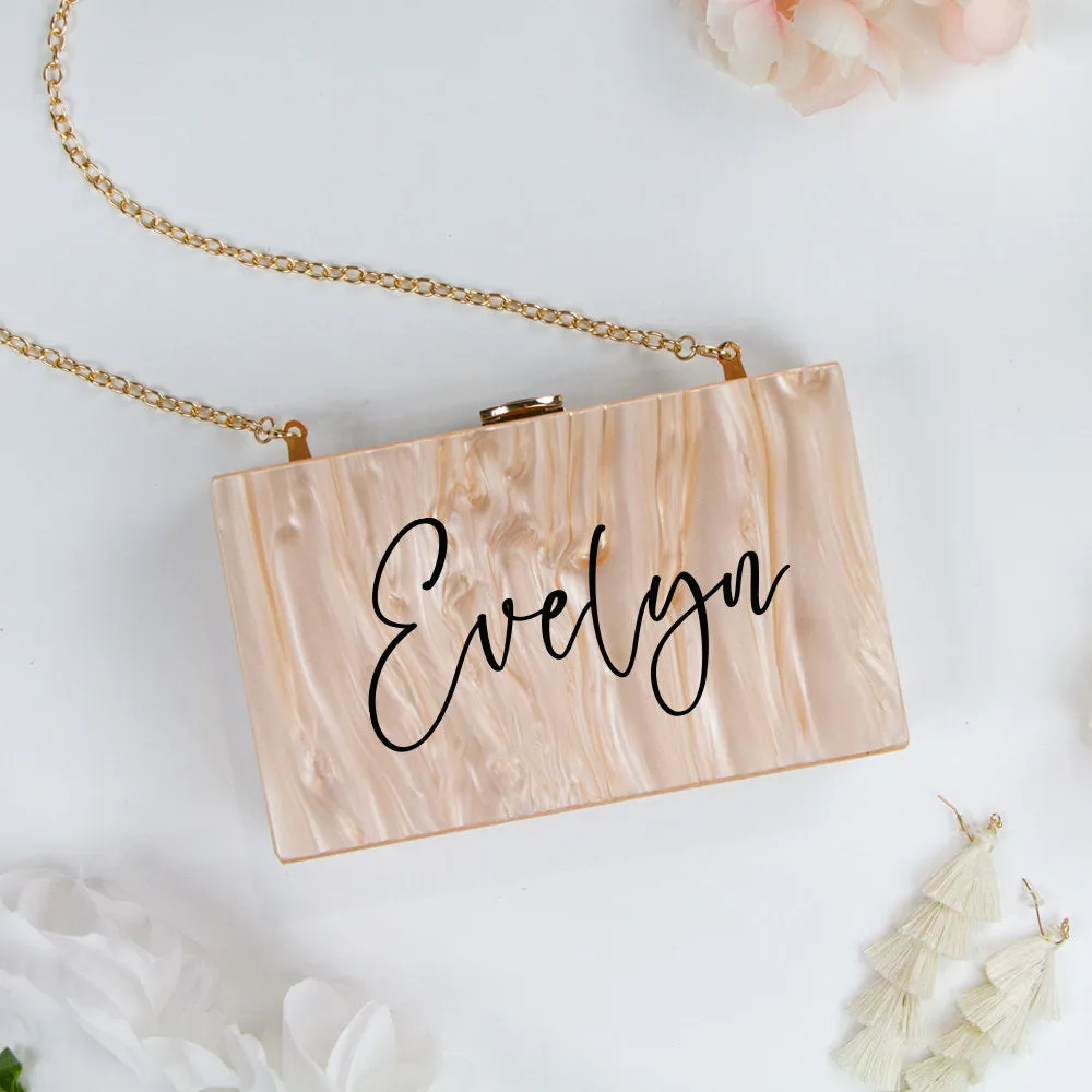Customized Acrylic Box Clutch Bag