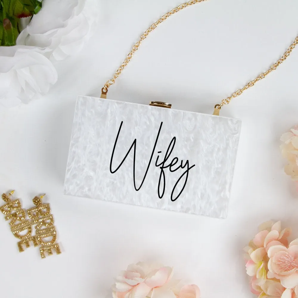 Customized Acrylic Box Clutch Bag