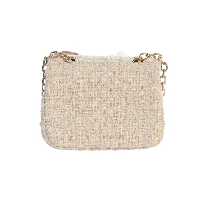 Dear Ellie Mini Tweed Handbag - Nude