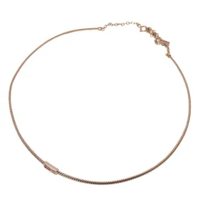 FENDI choker 8AG994 metal Pink gold FF Baguette