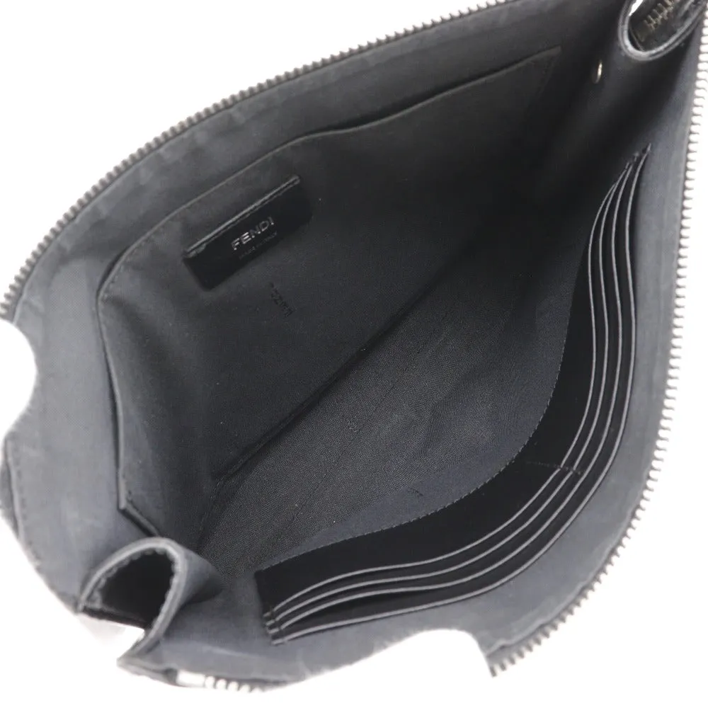 FENDI Clutch bag 7VA433 Calfskin black Bugs monster mens(Unisex) Used