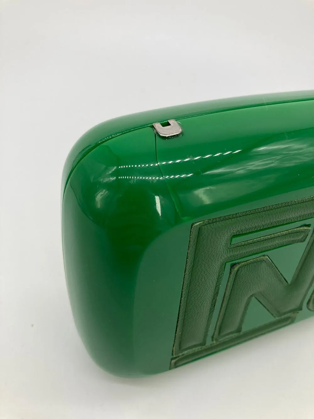 FENDI Green Logo Box Clutch
