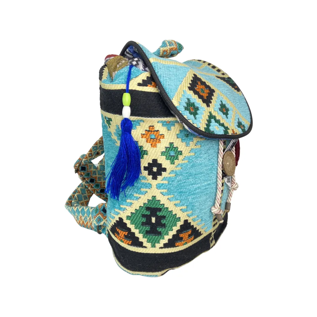 Kilim Hobo Backpack - Traditional Kilim Design Backpack - Ethnic Turkish Design Backpack