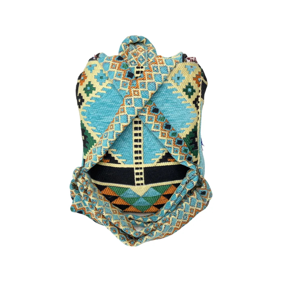 Kilim Hobo Backpack - Traditional Kilim Design Backpack - Ethnic Turkish Design Backpack
