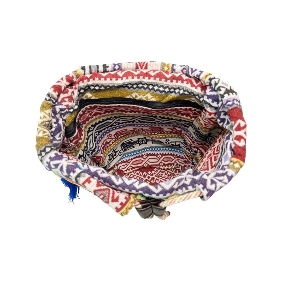 Kilim Hobo Backpack - Traditional Kilim Design Backpack - Ethnic Turkish Design Backpack