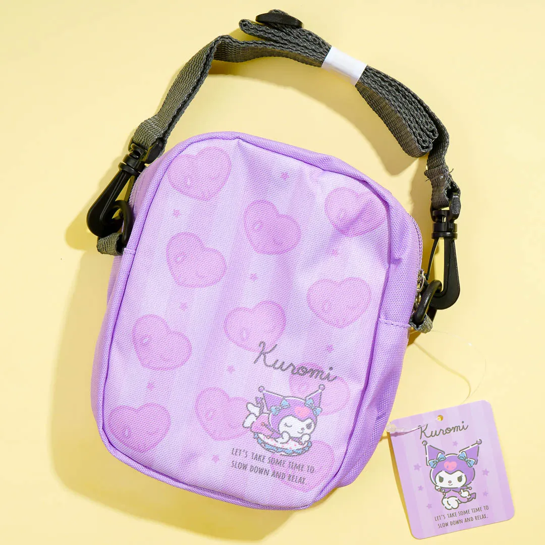 Kuromi Skull Heart Sling Bag