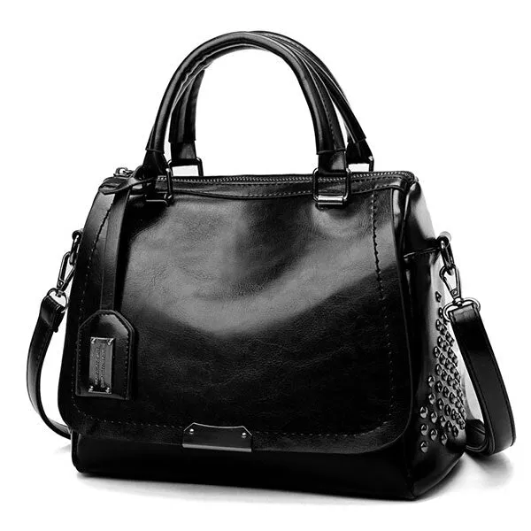 Luxury Oil Wax Leather Tote Bag and Handbag