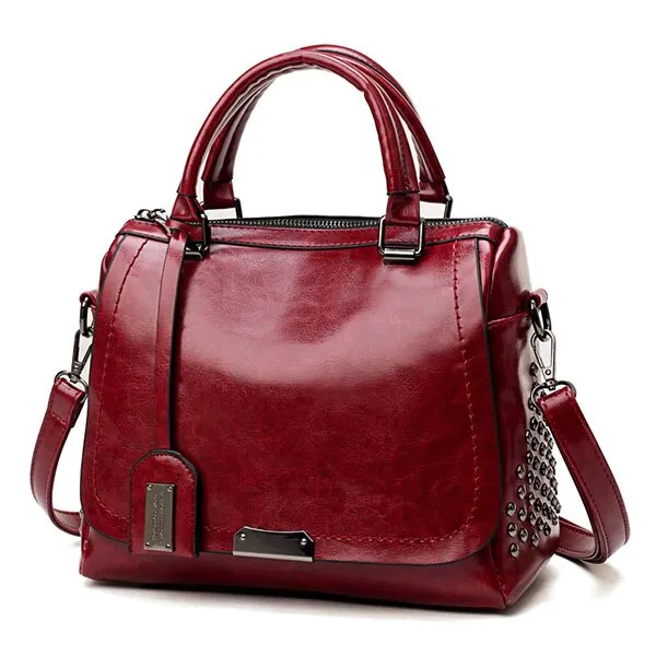 Luxury Oil Wax Leather Tote Bag and Handbag