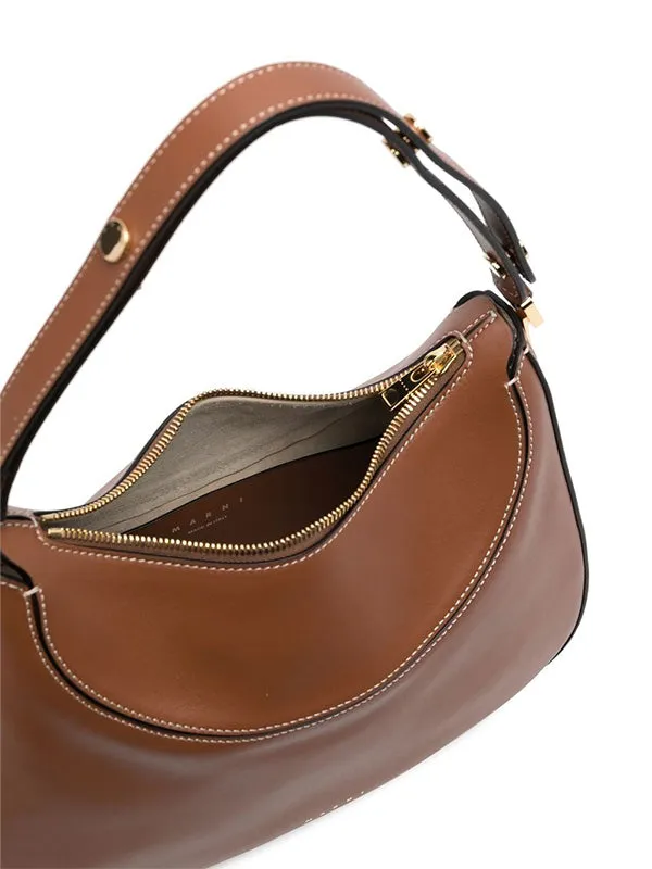 Milano Large Shoulder Bag in Brown