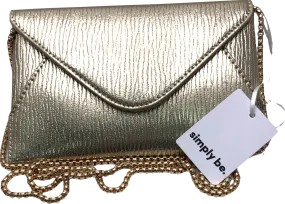 SimplyBe Metallic Gold Mini Clutch Bag One Size