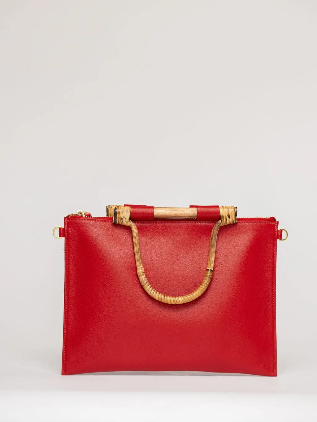The Bamboo Clutch   Crossbody | Red