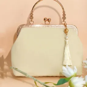 Vintage Lace Clutch with Kiss Lock