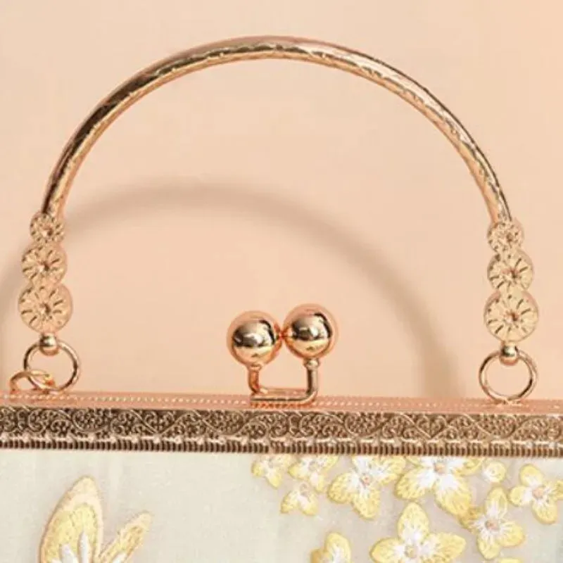 Vintage Lace Clutch with Kiss Lock